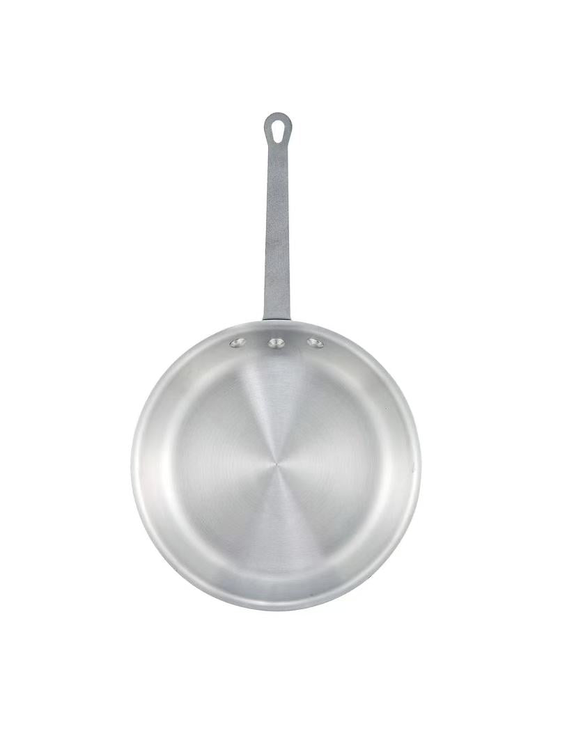 Poêle à frire en aluminium naturel, robuste