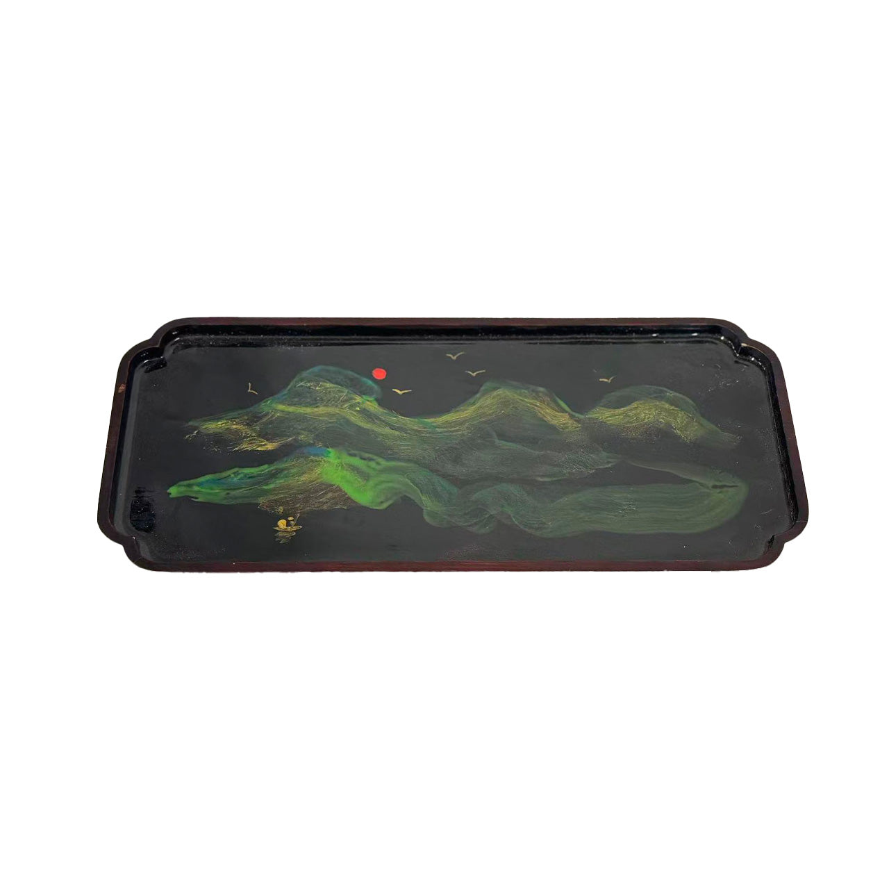 Chefco, Oriental Landscape Wooden Tea Tray & Decorative Serving Board (ARP-3013)