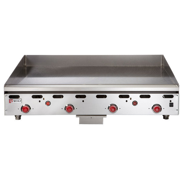 Wolf ASA48-24 -NAT Natural Gas 48" Countertop Griddle with Snap-Action Thermostatic Controls - 108,000 BTU