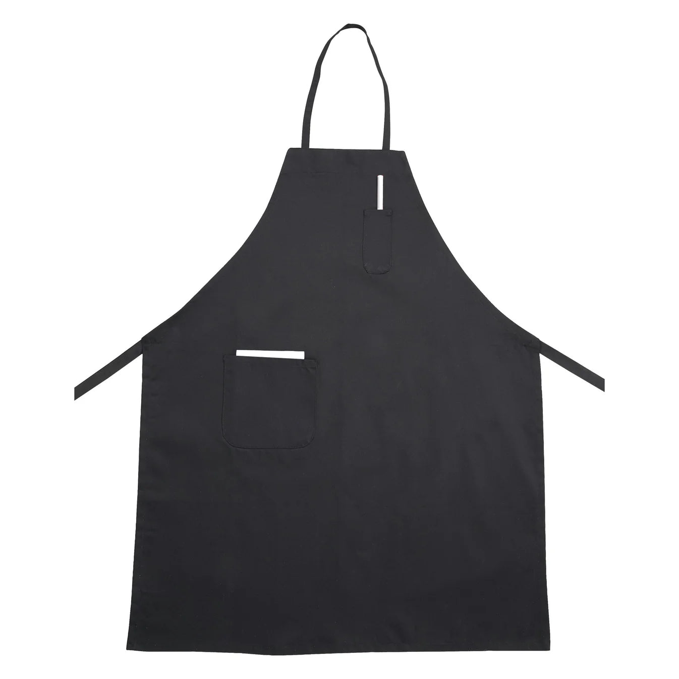 Full-Length Bib Apron with Pockets - Black (BA-3226K)