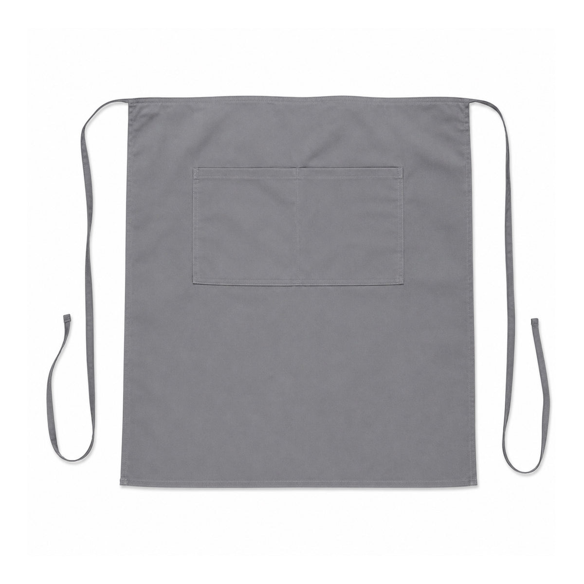 BAM-3128SG, 31”x 28",  2-Pocket Half Length Apron, Silver Gray