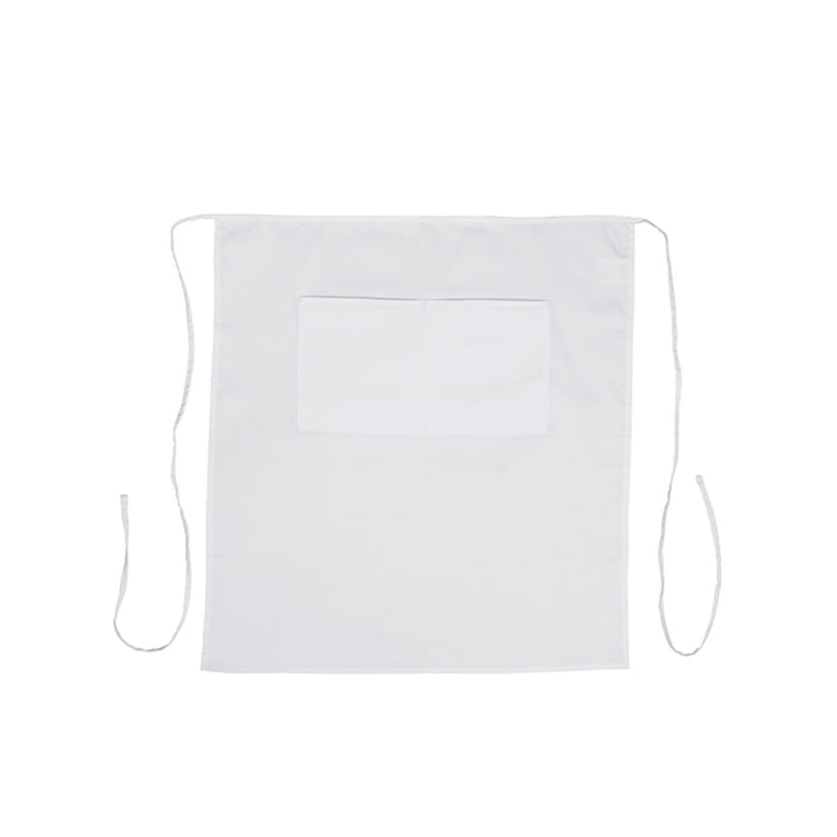 BAM-3128W, 31”x 28",2-Pocket Half Length Apron, White