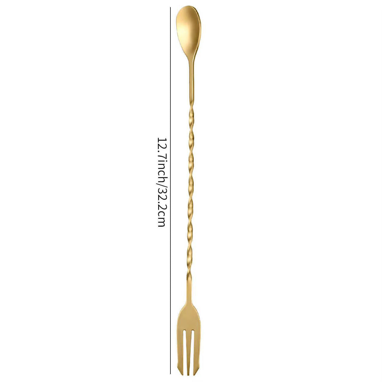 12.5 " Extra Long Handle Drink Stirrer, Stainless Steel Bar Cocktail Mixing Spoons with Round Base for Stirring, Gold (Copy)