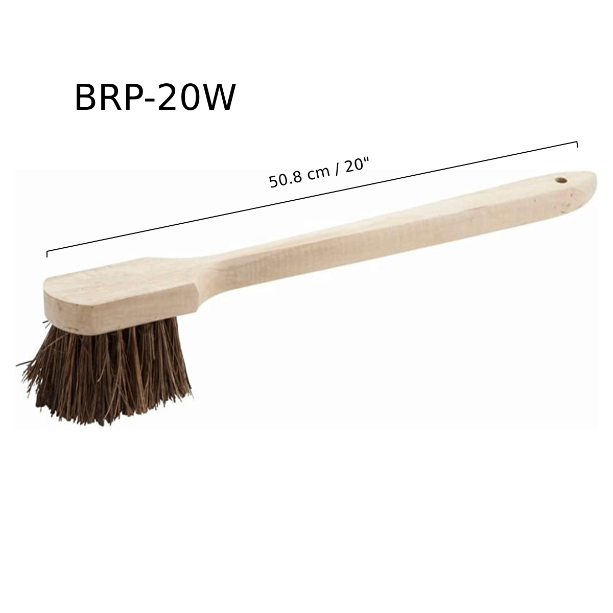 Pot Brush, Wooden Handle w/Coir Bristles, 20" (BRP-20W) - Chefcoca