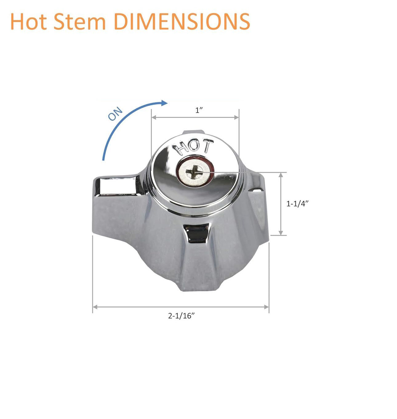 Handle kit with cooper valve, Hot (for Metal 304 BXF-Y3G/BXF-Y5G)