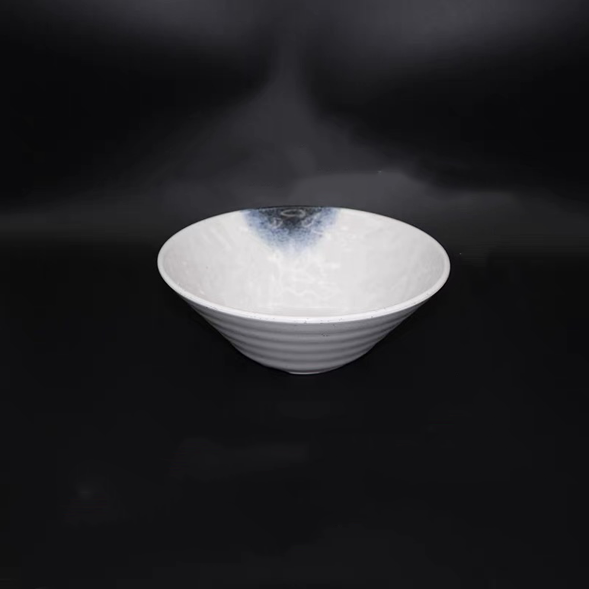 White Round Bowl With Dark Blue Ombre (BY8001)