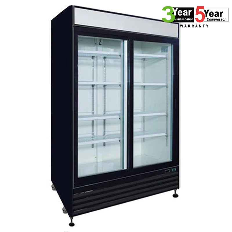 Sub-equip,36ft³ Sliding Glass Door Cooler/ Refrigerated Merchandiser with LED Lighting
