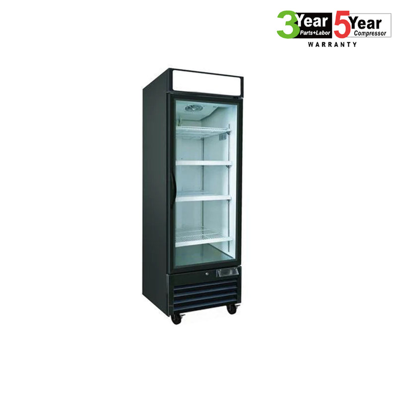 Sub-equip, 12ft³ Swinging Glass Door Cooler/Refrigerated Merchandiser with LED Lighting