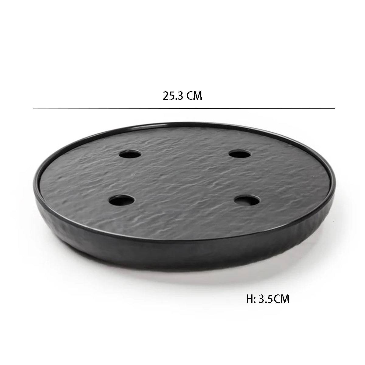 Black seafood dry ice japanese melamine tray (C005ZT) - Chefcoca