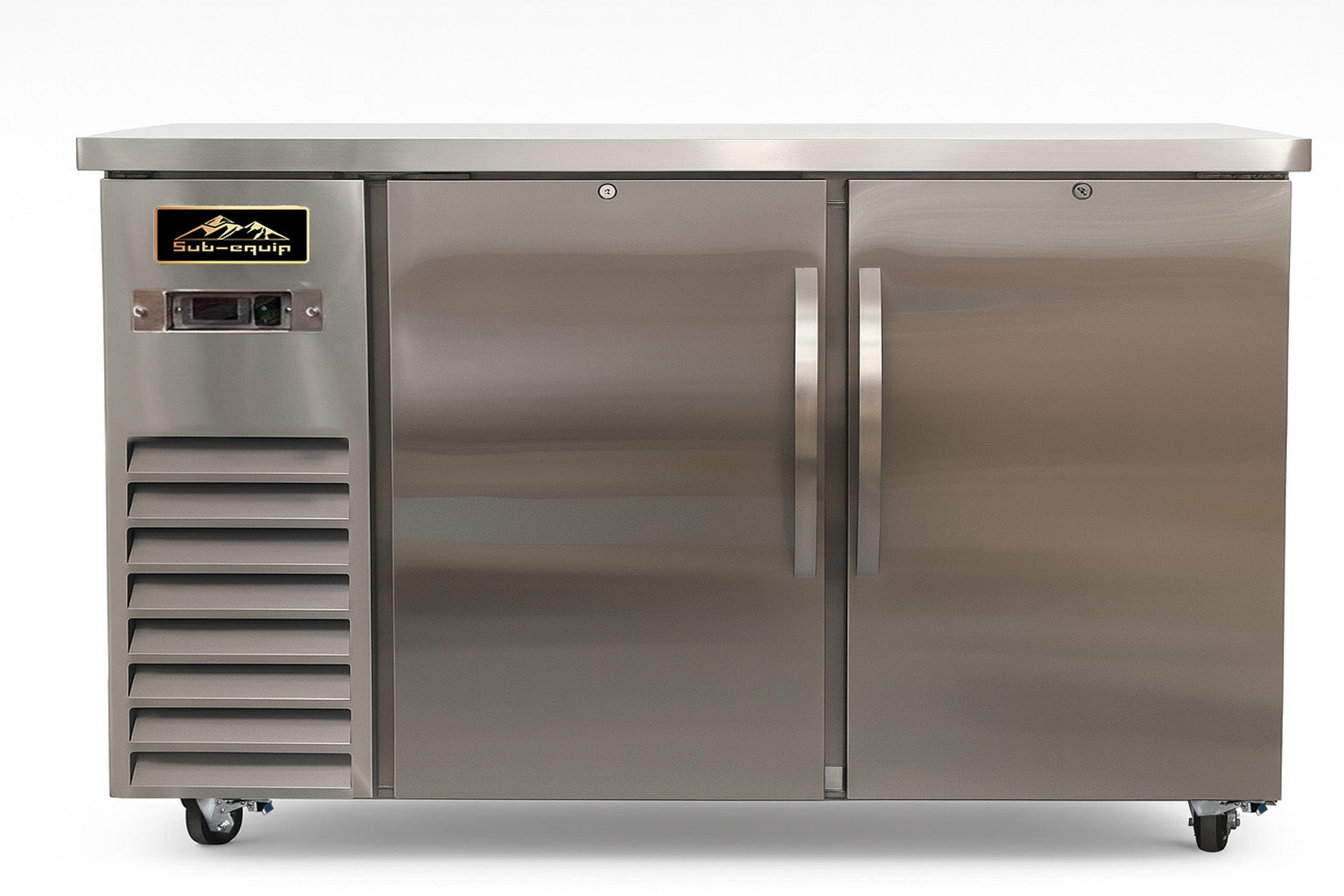 Sub-equip，CBB-61SS，61英寸不锈钢旋转门吧台酒瓶冷却器（61.1英寸 x 24.4英寸 x 41.6英寸）