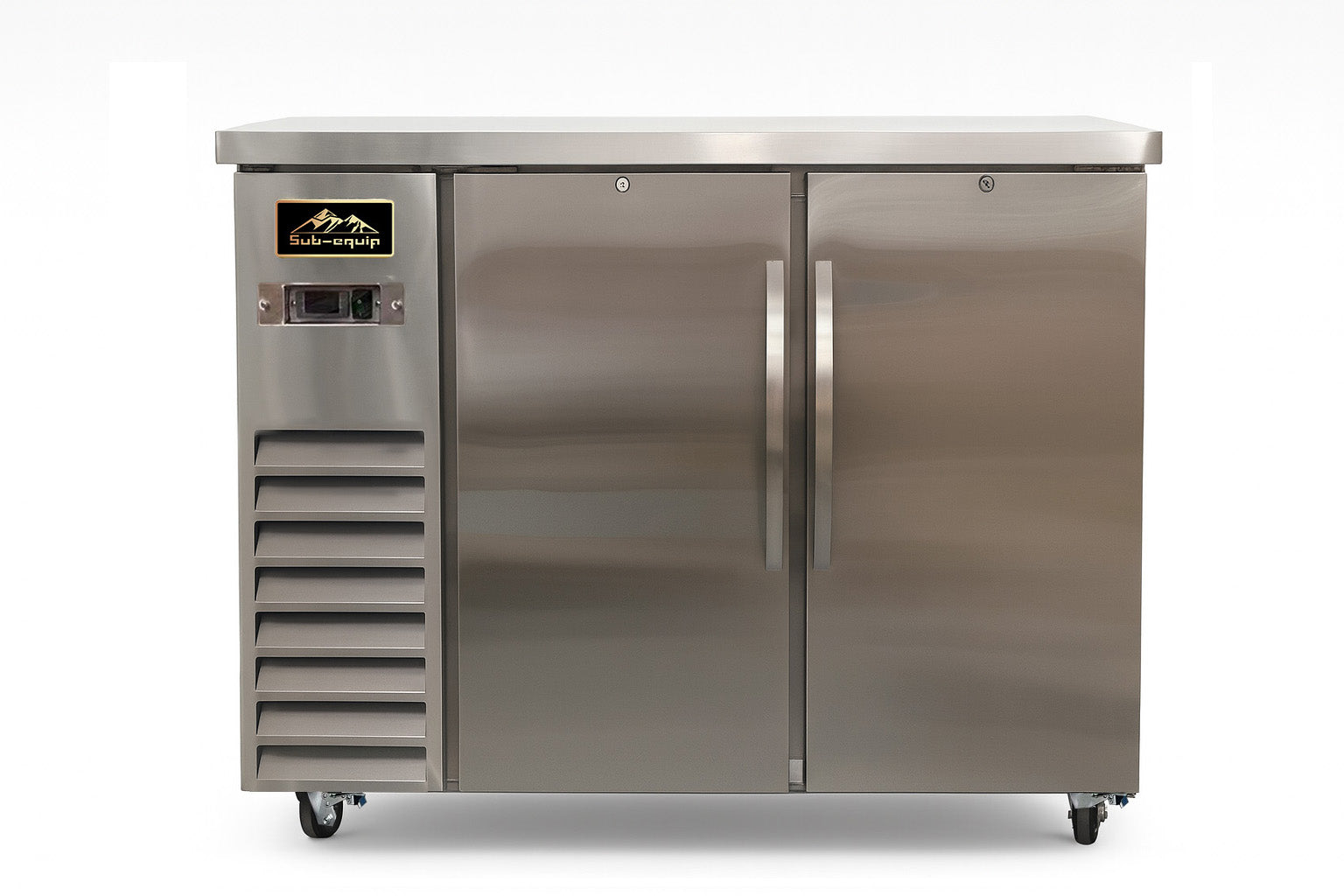 Sub-equip，CBB-49SS，49英寸不锈钢旋转门吧台酒柜（49.1英寸 x 24.4英寸 x 41.6英寸）