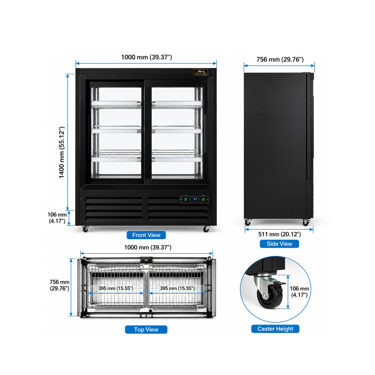 Sub-equip, CDM-40PT-3055B, 40" Glass Door Refrigerated Merchandiser Pass-Through