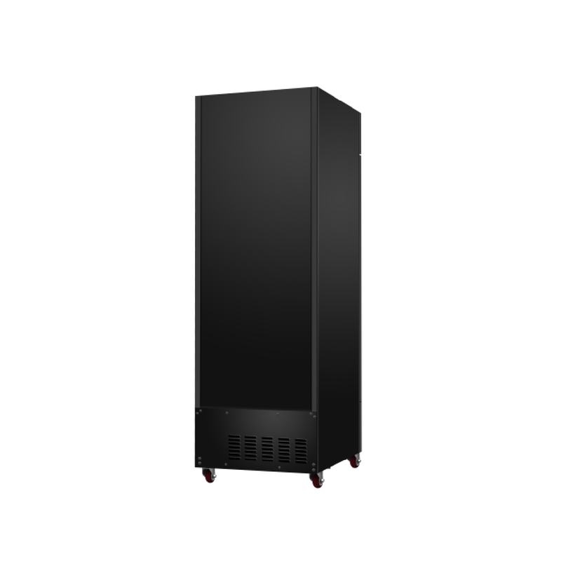 Sub-Equip, CDM-B13R 23" Black Swing Glass Door Merchandiser Refrigerator With 1 Door