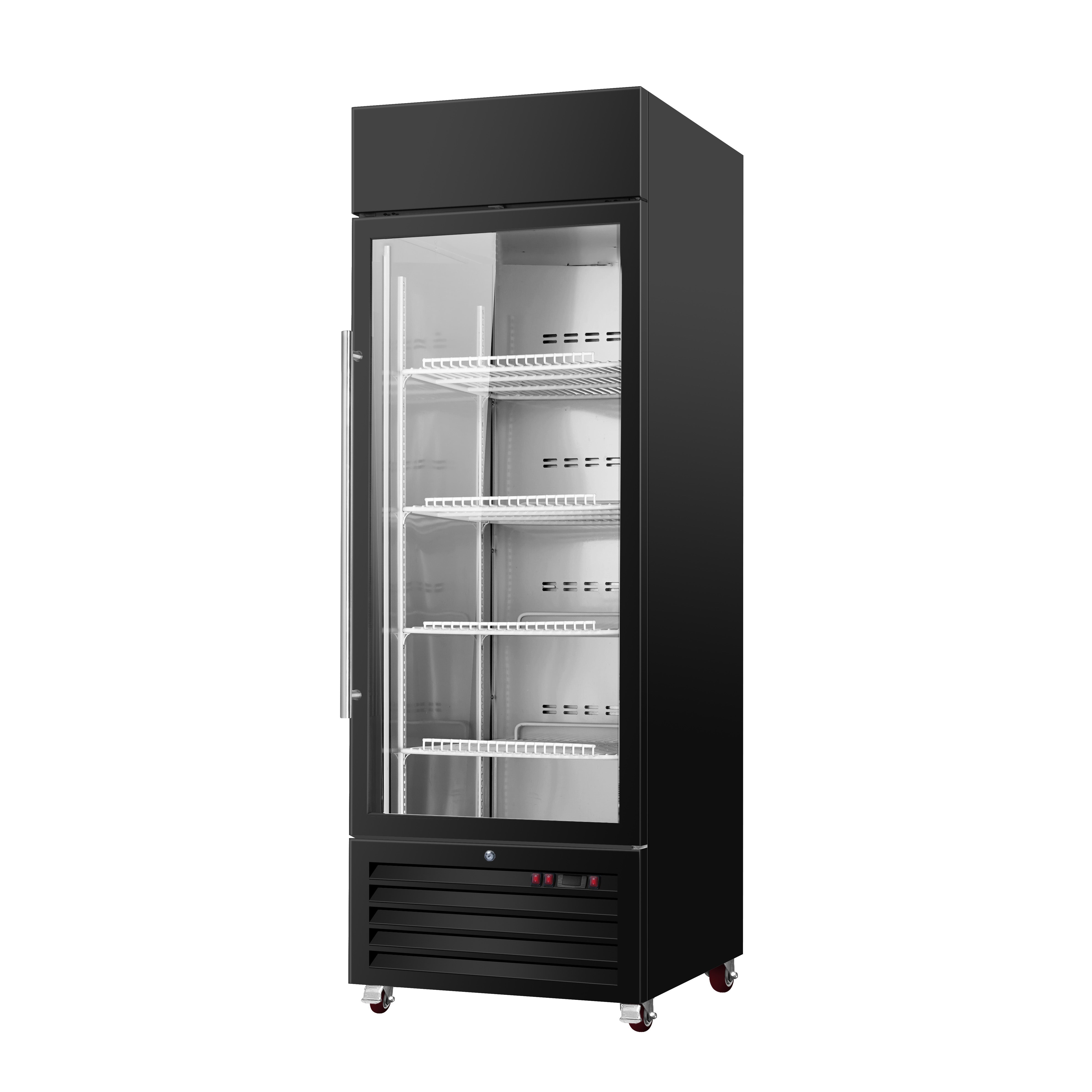 Sub-equip, 16ft³ Swinging Glass Door Freezer Merchandiser with LED Lighting