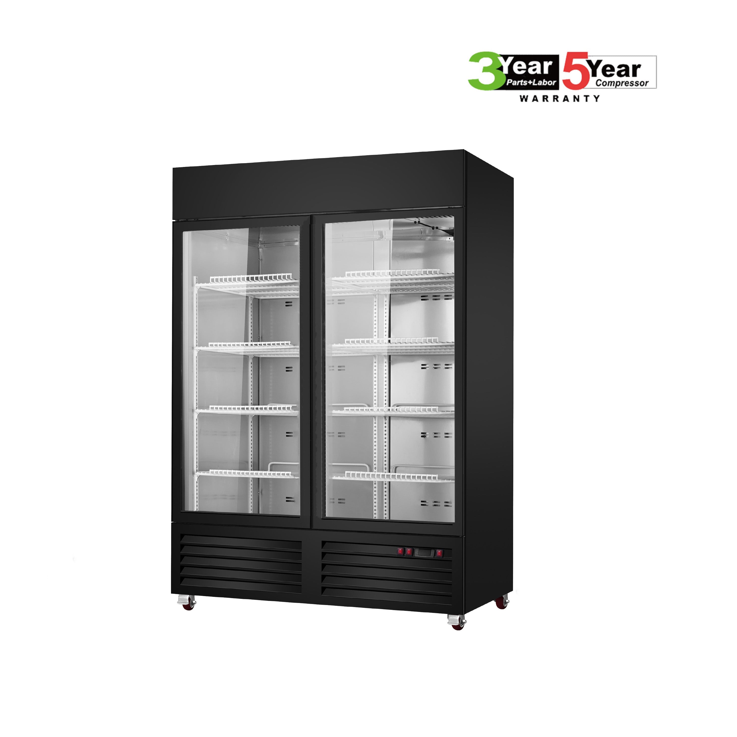 Sub-equip,CDM-B42SR 48" Sliding Glass Door Cooler/ Refrigerated Merchandiser with LED Lighting