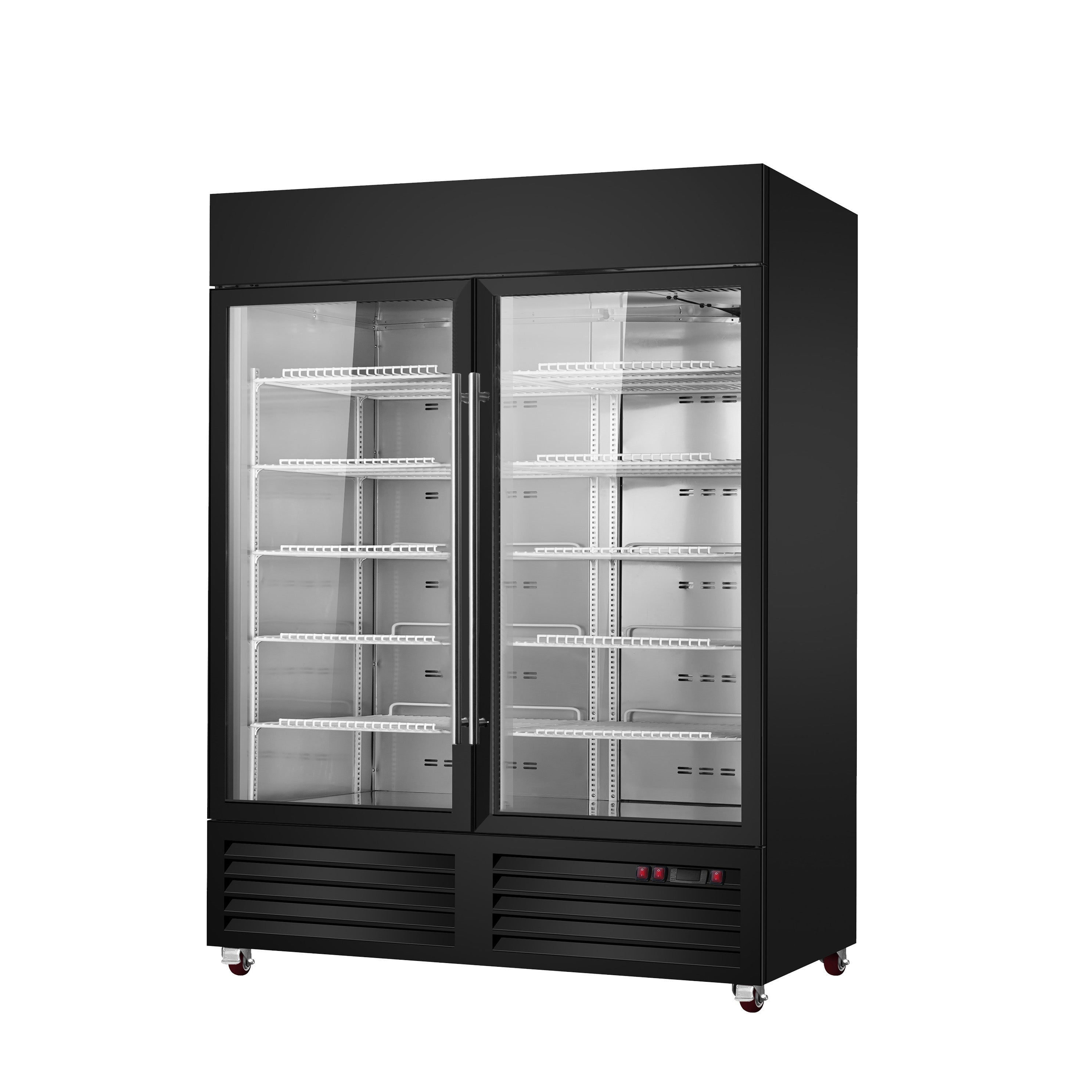 Sub-equip, 48ft³ Swinging Glass Door Freezer Merchandiser with LED Lighting