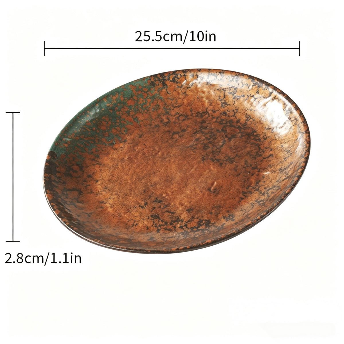 CHEFCO, CHEF-001TC, 10" Dia x1.1"H,Round Melamine Platter – Copper Finish