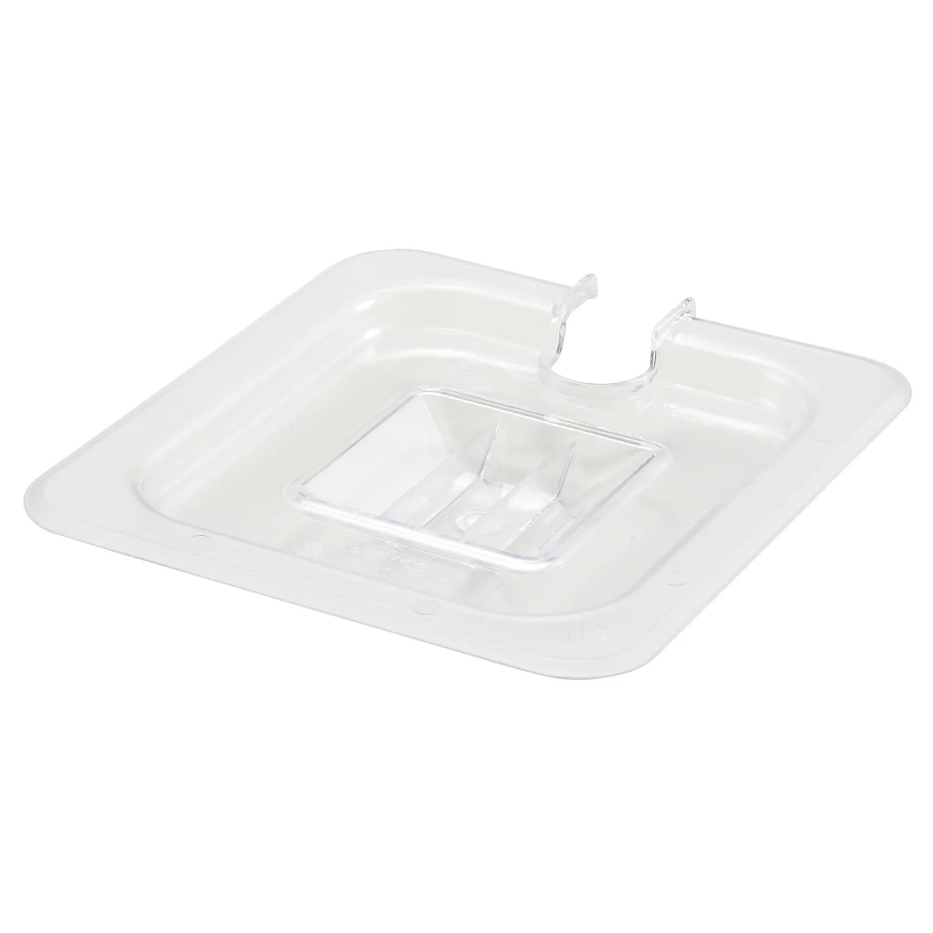 Sub-equip, Polycarbonate Food Pan Cover, Slotted, Clear - 1/6 size