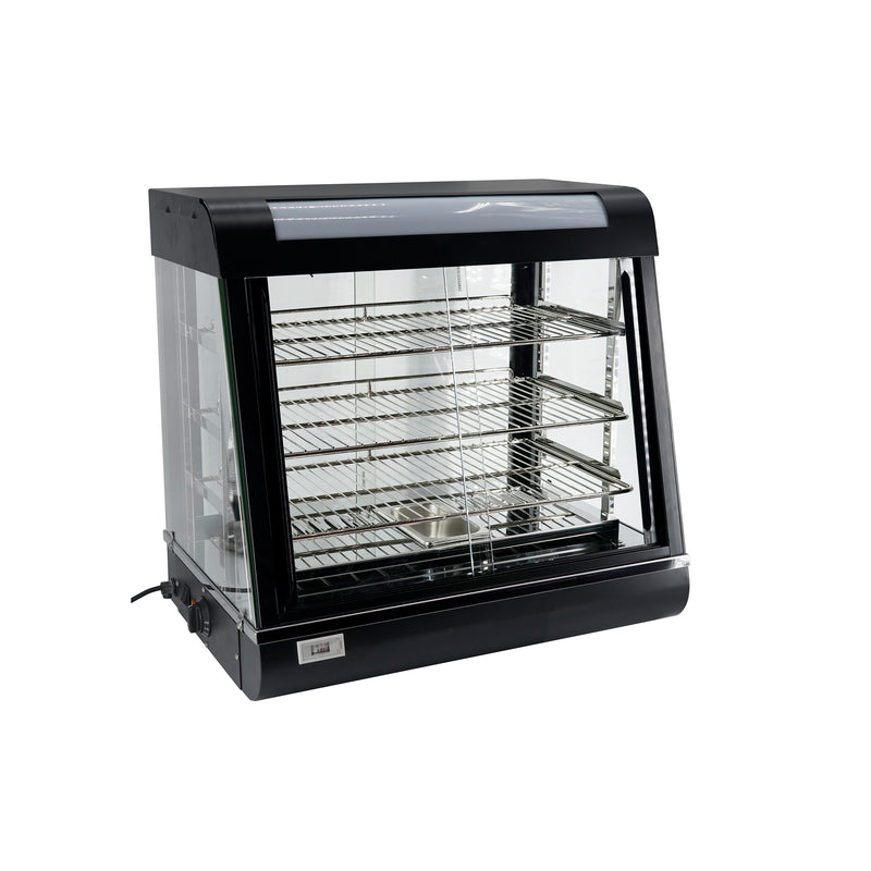 Sub-equip, 26" Self/Full Service 3 Shelf Countertop Heated Display Case with Sliding Doors