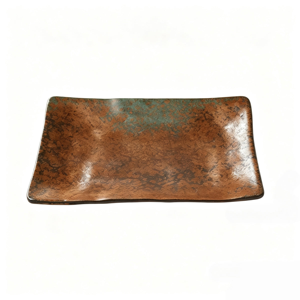 CHEFCO, CHEF-005TC, 8" x 5.4" x0.8"H,  Rectangular Melamine Plate – Copper Finish