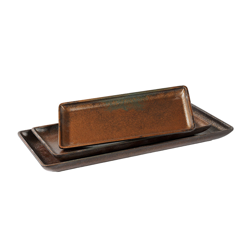 CHEFCO, CHEF-009TC, 10.9" x 4.9" x 0.8"H,  Round Melamine Plate – Copper Finish