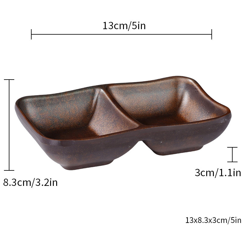 CHEFCO, CHEF-011TC, 5" x 3.2" x1.1"H, Melamine Sauce Dish– Copper Finish