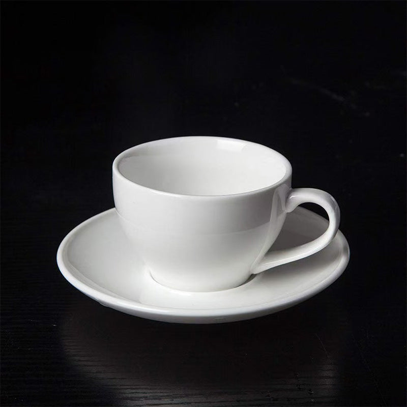Chefco, T1800164- white porcelain mini cup and saucer set - Ceramic, White - Chefcoca