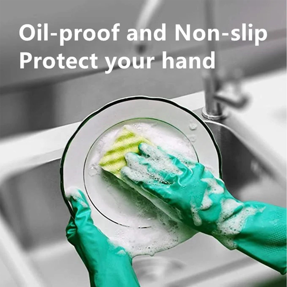 CHEFCO,1234-XXL, Chemical Resistant Nitrile Gloves,  Solvent and Pesticide Resistant, Reusable, Green,XX-Large (12 pairs) - Chefcoca