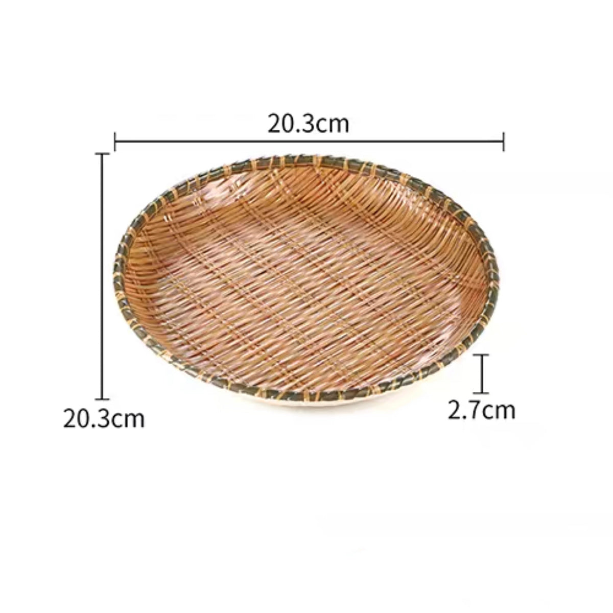 CHEFCO, 13810-08G, 8" Dia Round Melamine Rattan Style Deep Plate - Chefcoca