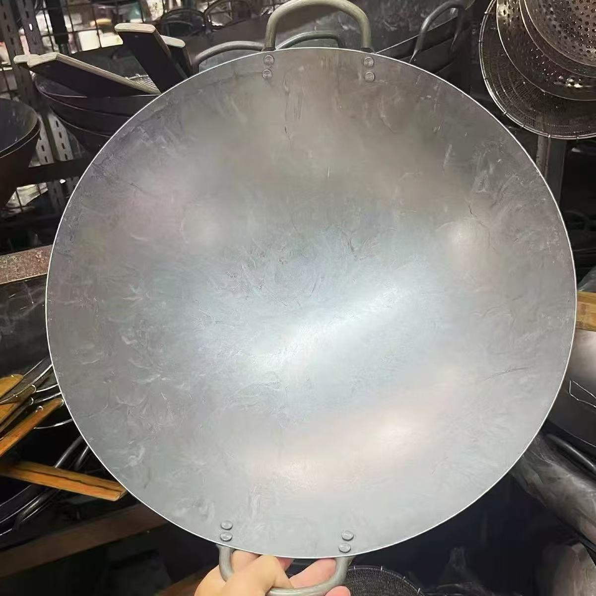 CHEFCO,1622B, 22“Hand-Hammered Carbon Steel Wok