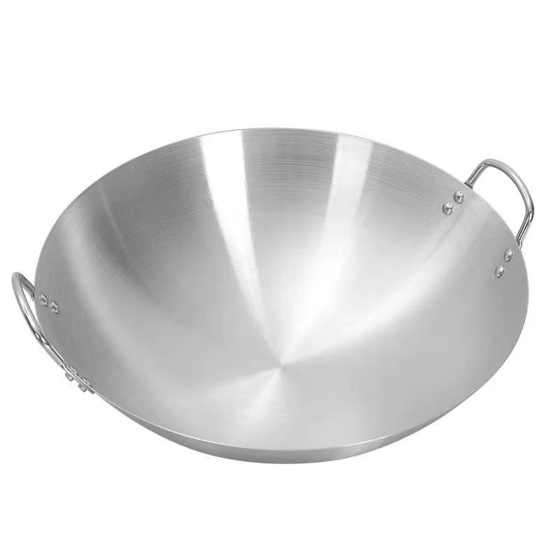CHEFCO,1655B, 22"Hand-Hammered Steel Wok– Induction Ready Commercial Wok - Chefcoca