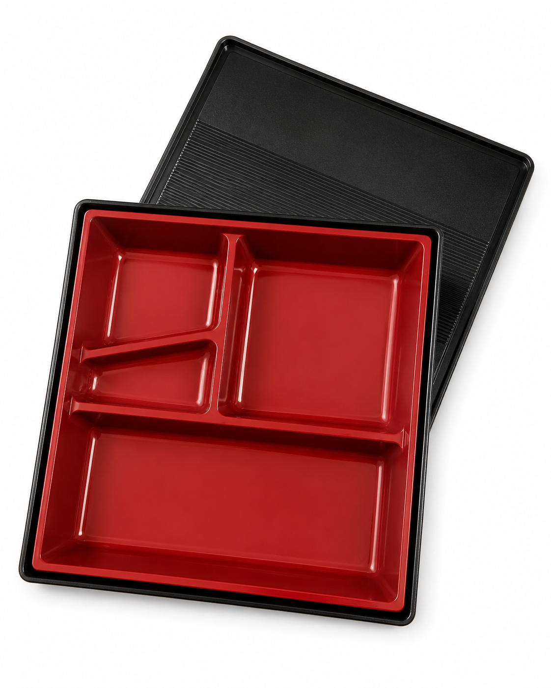 Boîte à bento dorée avec intérieur rouge (7-809-1)