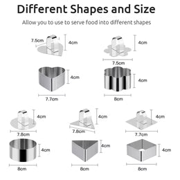 CHEFCO,9897,Mousse Ring with Pusher，Triangle Shape(2pcs/set)