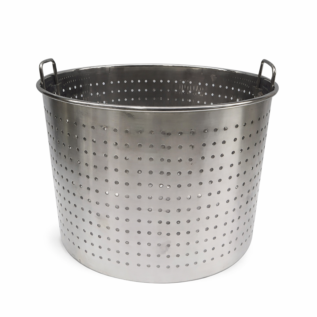 CHEFCO,ALSB-5050,Heavy-Duty Stainless Steel Colanders Basket with Foldable Handles -50cm / 19.7" Dia - Chefcoca