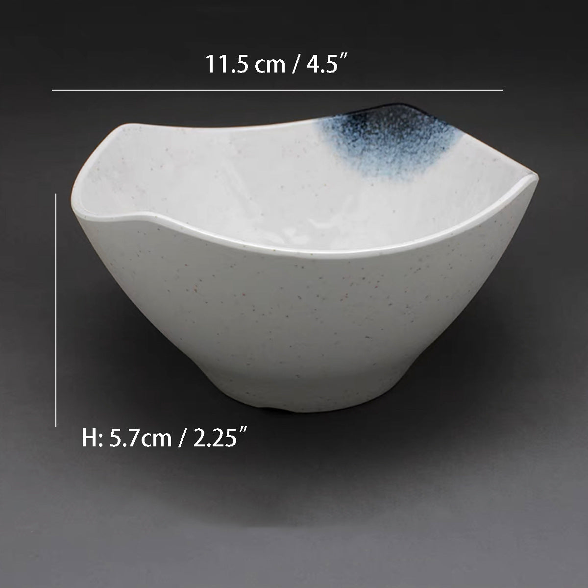 CHEFCO,BF4002K, 4.5" Dark Blue Ombre Melamine Square Bowl - Chefcoca