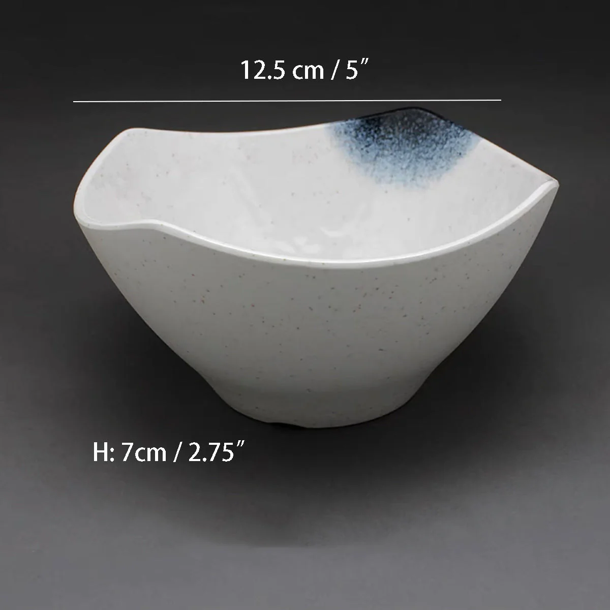 CHEFCO,BF5002K,  5"  Dark Blue Ombre Melamine Square Bowl - Chefcoca