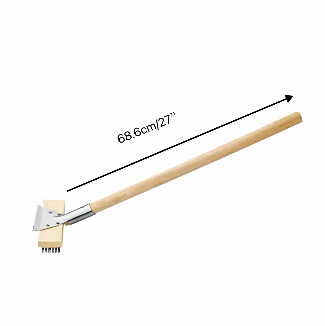 CHEFCO,BR-19,27"Pizza Oven Scraper with Wooden Dandle