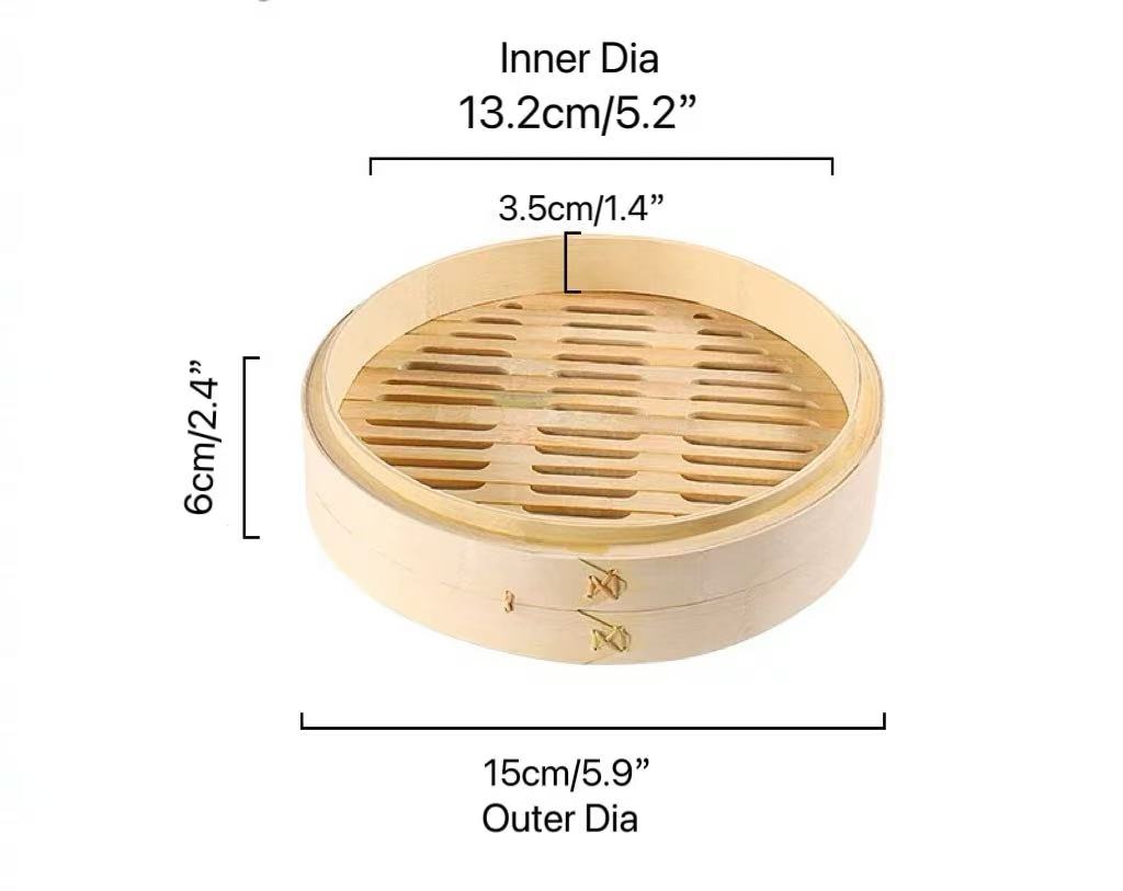 CHEFCO,BSS-6, 6"Bamboo Steamer - Chefcoca