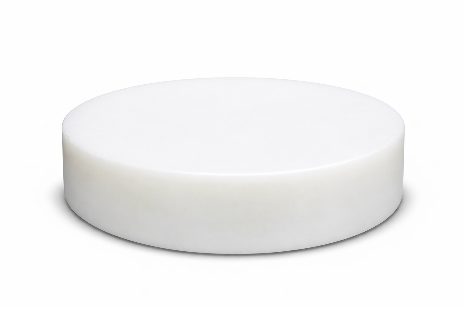 CHEFCO,CBWT-4010,Round Plastic Cutting Board, 17.3"Dx3.7"H, White - Chefcoca