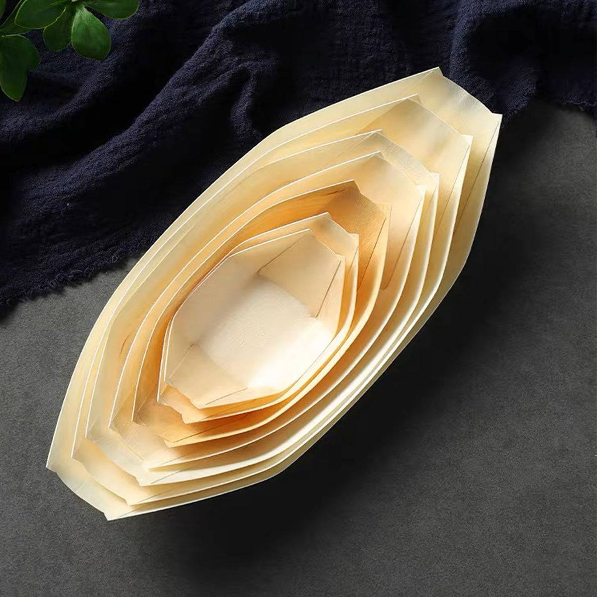 CHEFCO,DPB-4,Disposable Pine Serving Boat(4"100pcs)