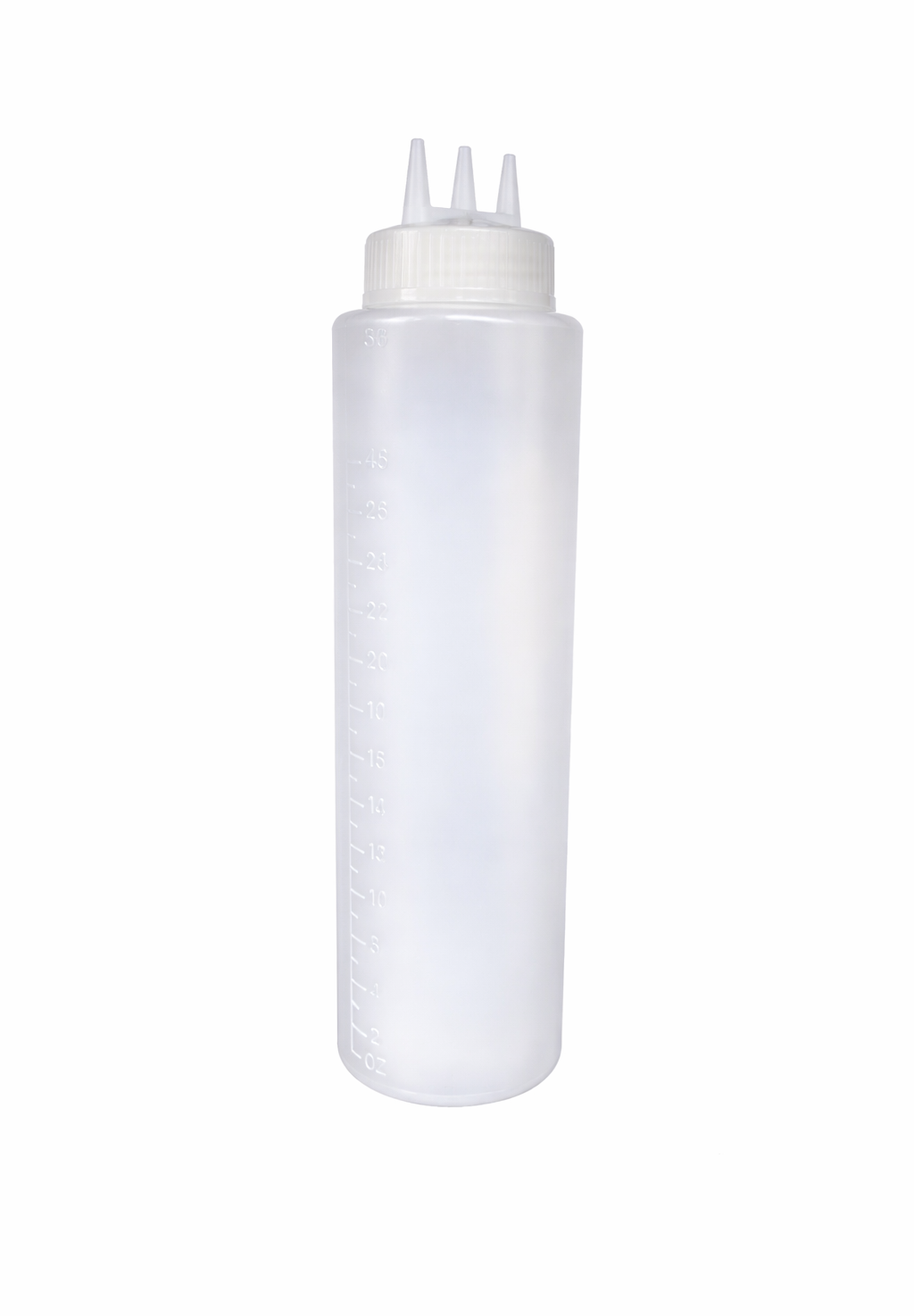 CHEFCO,FC5506-3C,CLEAR.  FATCAT, Squeeze Bottle with Three Tips Wids Cap, 36oz, 1pc - Chefcoca