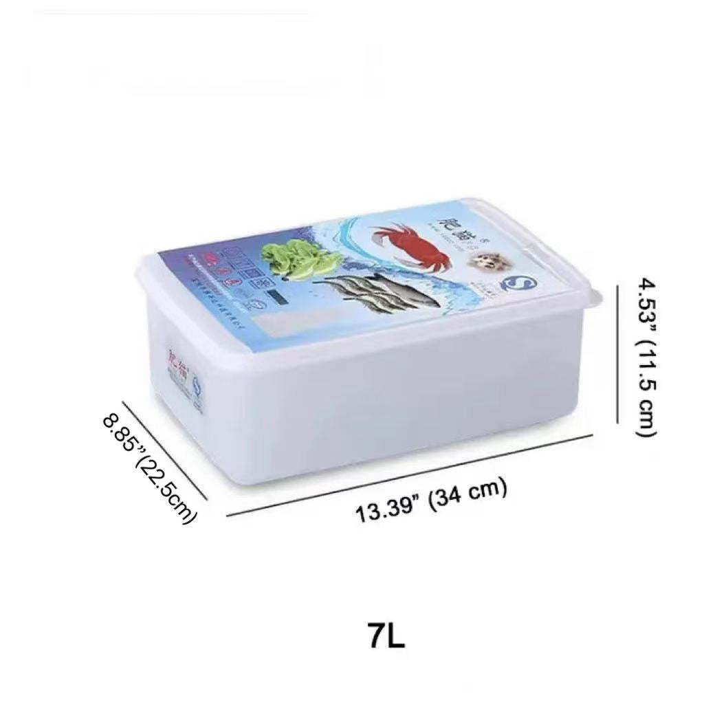 CHEFCO,FC838, Rectangular Plastic Storage Container with Lid,34cmX22.5cmX11.5cm(7L) - Chefcoca