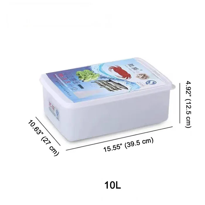 CHEFCO,FC839, Rectangular Plastic Storage Container with Lid,39.5cmX27cmX12.5cm(10L) - Chefcoca
