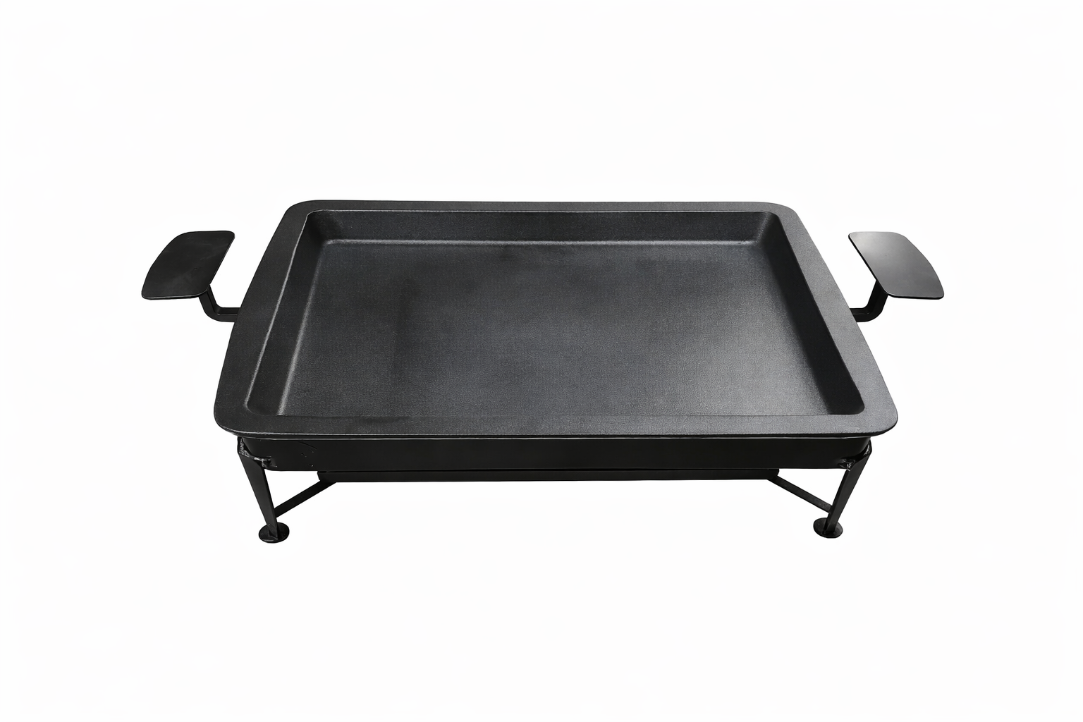 CHEFCO,FP-1711,Grilled Fish Platter with 2 Units,Grilled Fish Platter with 2 Units – 17.3" x 11.5" Cast Iron Serving Tray with Stand - Chefcoca