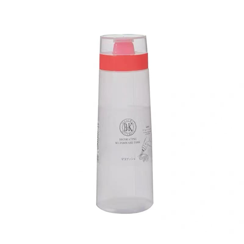 CHEFCO,G-039R,Squeeze Sauce Bottle - 300ML, Leak Proof, Dust-Proof Lid, 4-Hole Ketchup Mayonnaise Squeeze Bottle-Red - Chefcoca