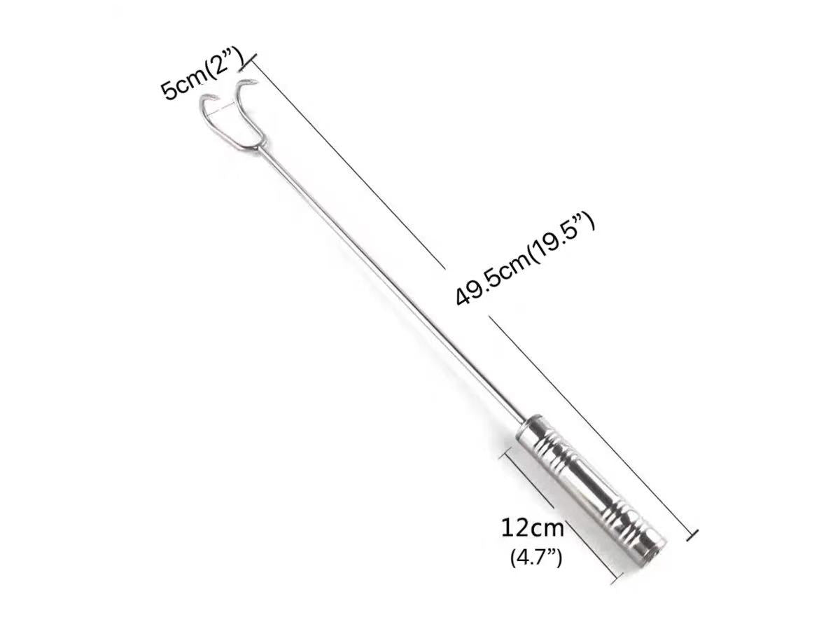 CHEFCO,HSH-22, Long 19.5" Barbecue Stainless Steel Hook - Chefcoca