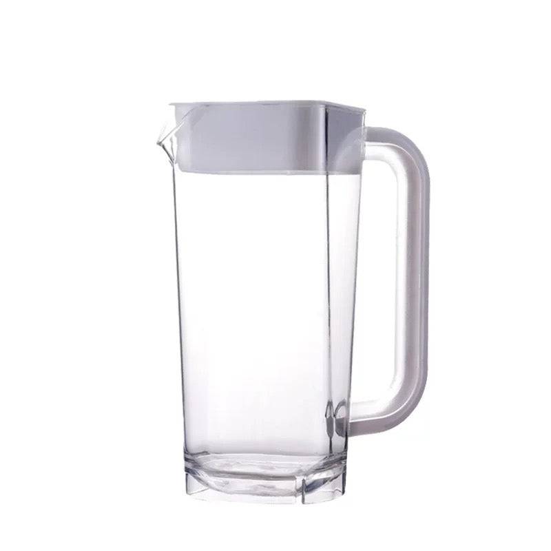Pichet en polycarbonate transparent à base carrée (2 L)