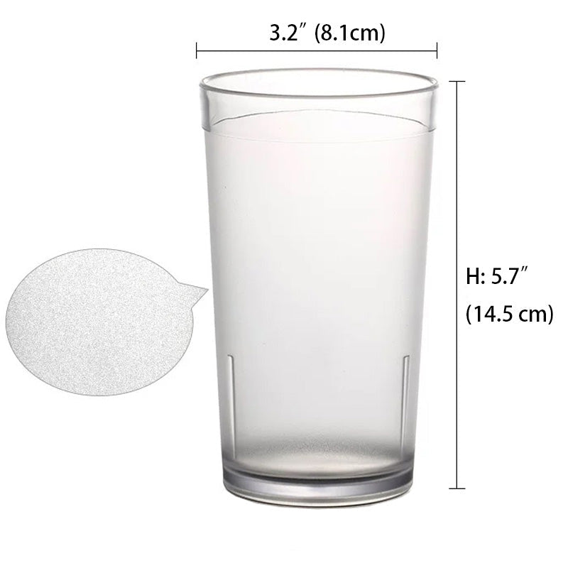 CHEFCO,JB-8500C, Clear Polycarbonate Frosted Water Cup/Tumbler (16oz) - Chefcoca