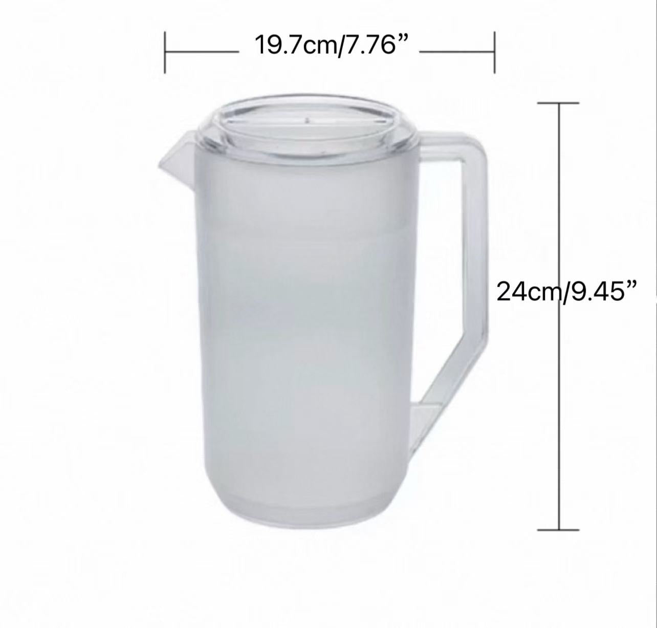 CHEFCO,JB-8554C,Pichet à eau et boissons en polycarbonate transparent avec couvercle (2400ml)
