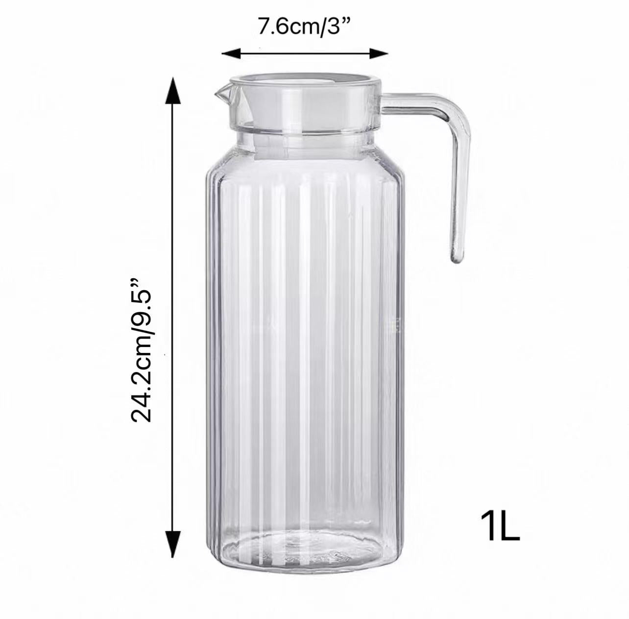 CHEFCO,JB-8565C, 1L Clear Polycarbonate Etched Pitcher - Chefcoca